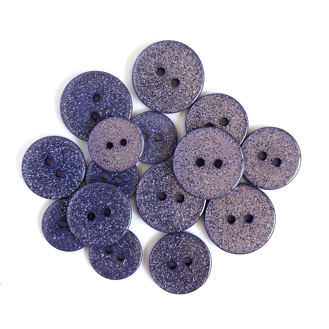 Buttons Galore and More Glitter Craft & Sewing Buttons in Assorted Colors - 45 Buttons